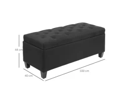 HOMCOM Sitzbank Polsterbank mit Stauraum Truhenbank 100 x 40 x 44 cm* Hocker