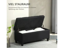 HOMCOM Sitzbank Polsterbank mit Stauraum Truhenbank 100 x 40 x 44 cm* Hocker