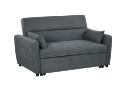 HOMCOM 2-Sitzer Sofa mit Bettfunktion Wurfkissen* Sofas