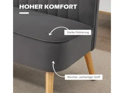 HOMCOM 2-Sitzer Stoffsofa Holz 117 x 56,5 x 77cm* Sofas