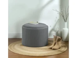 HOMCOM Sitzhocker mit Stauraum Hocker Polyester 56 x 56 x 42 cm* Hocker