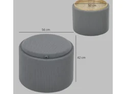 HOMCOM Sitzhocker mit Stauraum Hocker Polyester 56 x 56 x 42 cm* Hocker