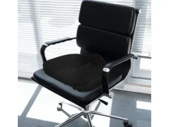 HOMCOM Sitzkissen Orthopädisches Polyester Schwarz 44L x 39B x 13H cm* Kissen