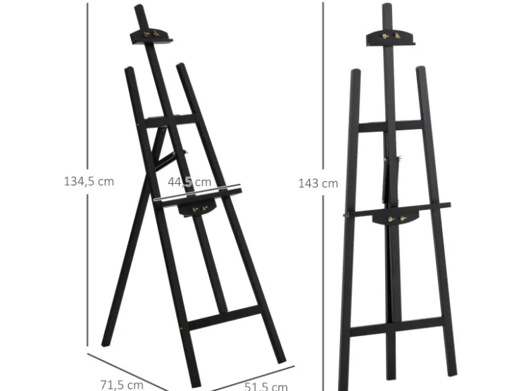 HOMCOM Staffelei Klappbar 90° Einstellbar Halterung