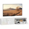 HOMCOM TV Schrank Hängend TV Board 140 cm für Fernseher Weiß* Regal Weiß