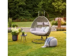 Home Deluxe Hängesessel Twin Polyrattan* Kissen
