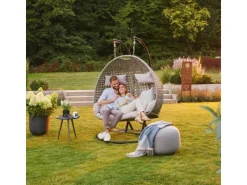 Home Deluxe Hängesessel Twin Polyrattan* Kissen