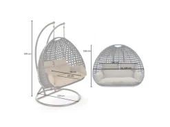 Home Deluxe Hängesessel Twin Polyrattan* Kissen