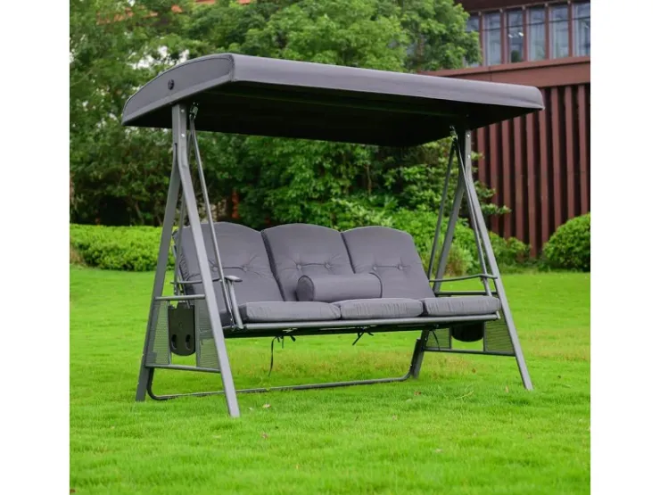 Home Deluxe Hollywoodschaukel Descanso Grau
