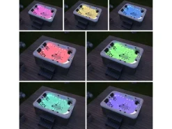 Home Deluxe Outdoor Whirlpool Beach Pure 210 x 155 x 83 cm Dunkelgrau-Weiß* Insektenschutz