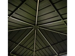 Home Deluxe Pavillon Azur 270 cm x 270 cm x 200 cm Solar-LED-Beleuchtung* Insektenschutz