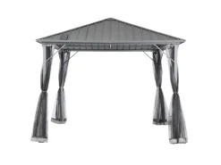 Home Deluxe Pavillon Azur 270 cm x 270 cm x 200 cm Solar-LED-Beleuchtung* Insektenschutz