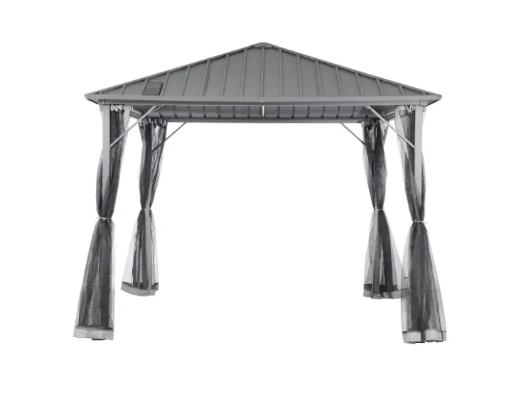 Home Deluxe Pavillon Azur 270 cm x 270 cm x 200 cm Solar-LED-Beleuchtung* Insektenschutz