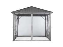 Home Deluxe Pavillon Azur 270 cm x 270 cm x 200 cm Solar-LED-Beleuchtung* Insektenschutz