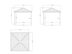 Home Deluxe Pavillon Azur 270 cm x 270 cm x 200 cm Solar-LED-Beleuchtung* Insektenschutz