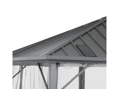 Home Deluxe Pavillon Azur 270 cm x 270 cm x 200 cm Solar-LED-Beleuchtung* Insektenschutz