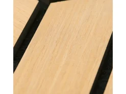 Homestyle4u Akustikpaneele Natur 30 x 26 cm 5 Stück Hexagon Wandpaneele Holz