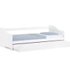 Homestyle4u Ausziehbett 90 x 200 cm Weiß 1420* Betten