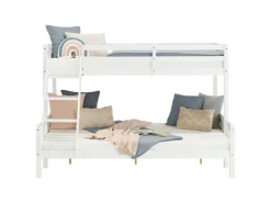 Homestyle4u Etagenbett 90x200 und 140x200 in mit Lattenrost 1898* Leitern