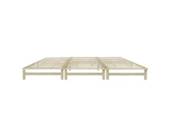 Homestyle4u Familienbett XXL 270x200 cm in Braun mit Lattenrost 2049* Betten