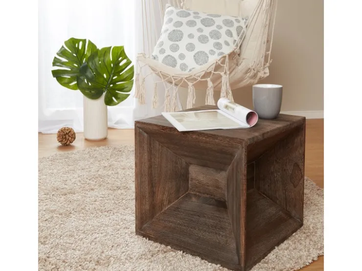 Homestyle4u Hocker Beistelltisch Holz Nachttisch* Tische