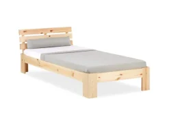 Homestyle4u Holzbett 90 x 200 cm mit Lattenrost in Braun 2191* Betten