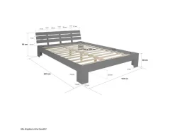 Homestyle4u Holzbett 180x200 mit Lattenrost in 2039* Betten