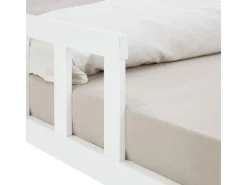 Homestyle4u Kinderbett mit Rausfallschutz 120x200 cm Bodenbett Lattenrost 2838