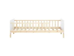Homestyle4u Kinderbett 90x200 mit Raufallschutz Lattenrost 2604* Bettwäsche