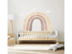 Homestyle4u Kinderbett 90x200 mit Raufallschutz Lattenrost 2604* Bettwäsche