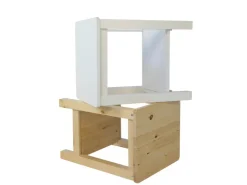 Homestyle4u Nachttisch 38x47x32 in Braun 1826