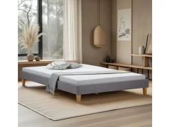 Homestyle4u Polsterbett mit Lattenrost 120x200 cm in Grau 1983* Betten
