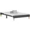 Homestyle4u Polsterbett mit Lattenrost 140x200 cm in Grau 2508* Betten
