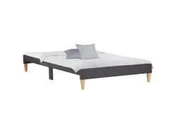 Homestyle4u Polsterbett mit Lattenrost 140x200 cm in Grau 2508* Betten