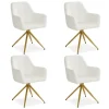 Homestyle4u Polsterstuhl Drehbar 4er Set in Beige 2731* Stühle