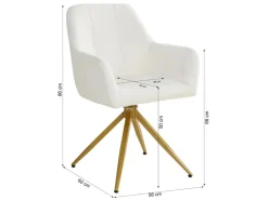Homestyle4u Polsterstuhl Drehbar 4er Set in Beige 2731* Stühle