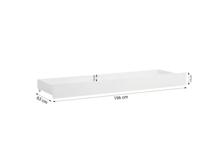 Homestyle4u Schublade Bettkasten mit Rollen in Weiß 2595* Betten