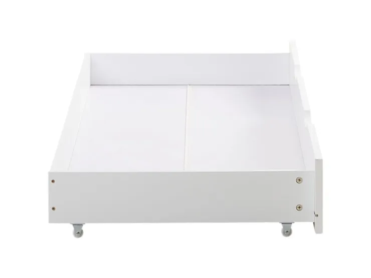 Homestyle4u Schublade Bettkasten mit Rollen in Weiß 2595* Betten