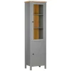 Homestyle4u Vitrine Highboard Kommode Wohnzimmerschrank Holz Grau* Vitrinen|Kommode