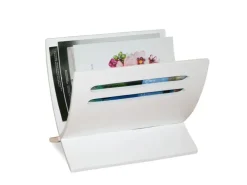 Homestyle4u Zeitungsständer Magazinhalter Holz Weiß