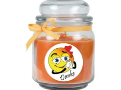 HS Candle Duftkerze & Bonbon Glas Danke Orange Honigmelone* Windlichter