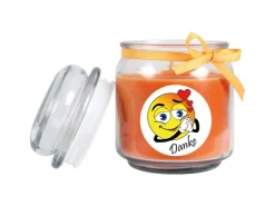HS Candle Duftkerze & Bonbon Glas Danke Orange Honigmelone* Windlichter