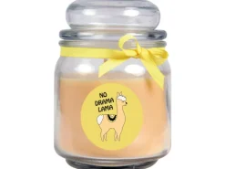 HS Candle Duftkerze & Bonbon Glas Comic Gelb Vanille