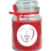 HS Candle Duftkerze & Bonbon Glas Herzen Rose Rot* Windlichter