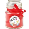 HS Candle Duftkerze & Bonbon Glas Geburtstag Rose Rot