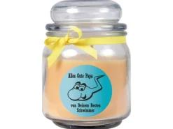 HS Candle Duftkerze & Bonbon Glas Vatertag Gelb Vanille* Windlichter