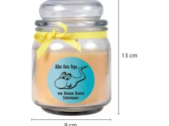HS Candle Duftkerze & Bonbon Glas Vatertag Gelb Vanille* Windlichter