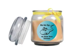 HS Candle Duftkerze & Bonbon Glas Vatertag Gelb Vanille* Windlichter