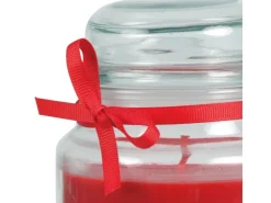 HS Candle Duftkerze & Bonbon Glas Viel Glück Rot Rose* Windlichter