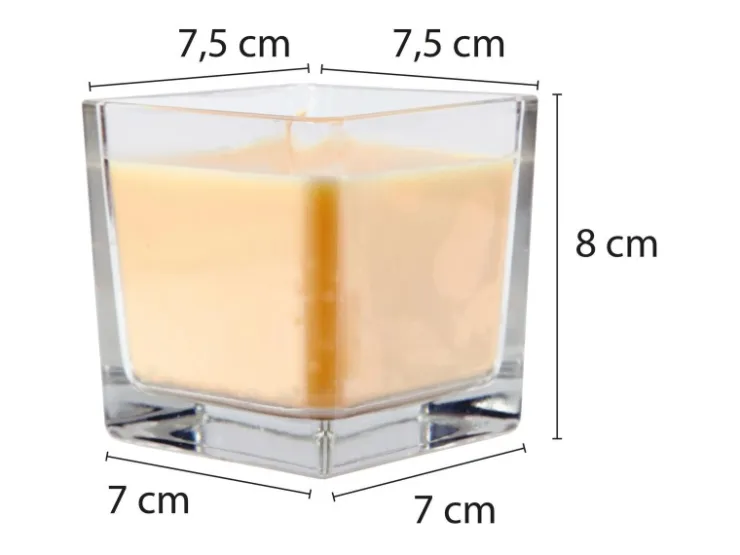 HS Candle Duftkerze & Glas Sternzeichen Vanille 50 Stunden Wassermann* Windlichter
